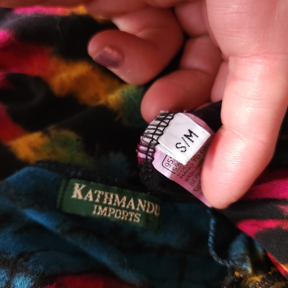 🌈🔮 Kathmandu Imports Sacred Symbols Tie Dye Racerback Tank — Size S/M - Picture 7 of 7